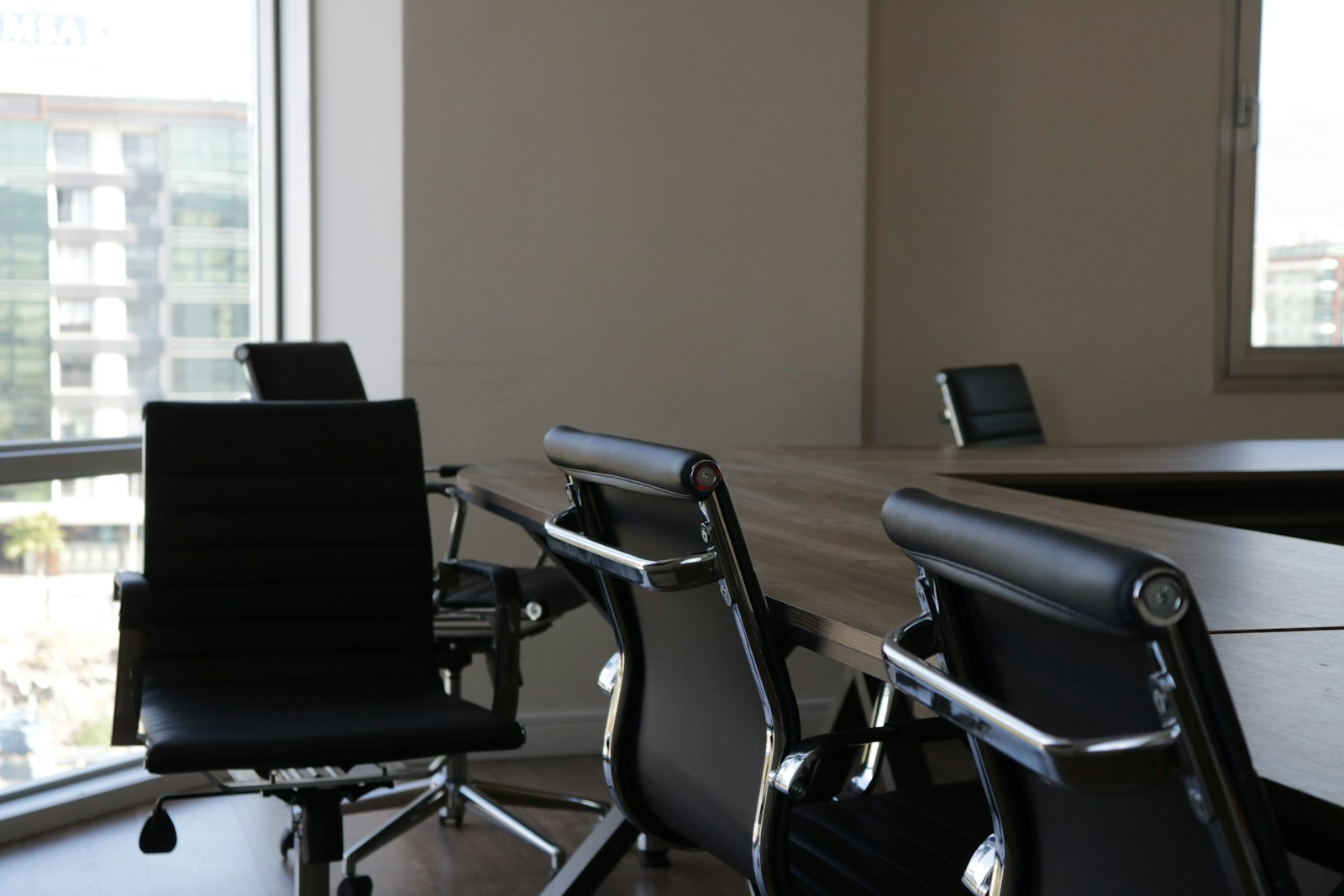 A quiet boardroom set up for a consultation